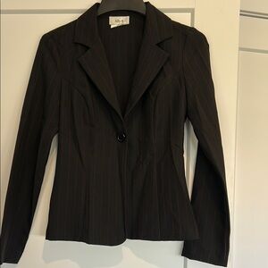 Ally B Black Pinstripe Women's Blazer